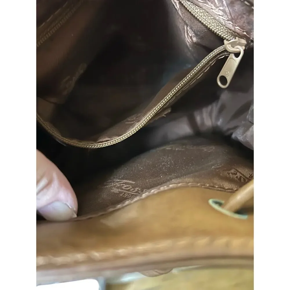 Vintage 2000 Y2K‎ Fossil Hand Bag Leather